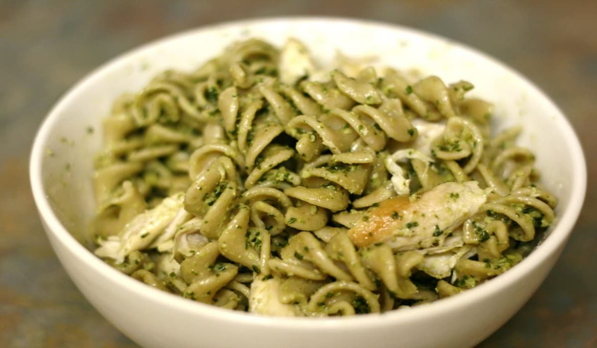 Pesto Pasta Salad with Chicken